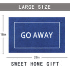 Jjuuyou Welcome Mats For Front Door Outdoor Entry Go Away Doormat Non Slip Rubber Mat For Home Indoor Farmhouse Funny Kitchen Do