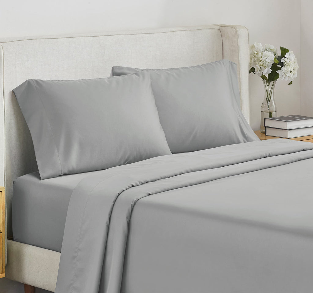 California Design Den - Finest Cotton Sheets King Size Set, Soft 100% Cotton Cooling Sheets Deep Pockets, Snug Fit Elastic, 500