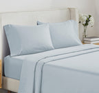 California Design Den - Finest King Size Sheets Set, Soft 100% Cotton Cooling Sheets Deep Pockets Set, Snug Fit Elastic, 500 Thr