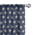 Ambesonne Star Curtains, Patriotic Star Of The American Flag Independence Themed Freedom Concept Usa, Window Treatments 2 Panel