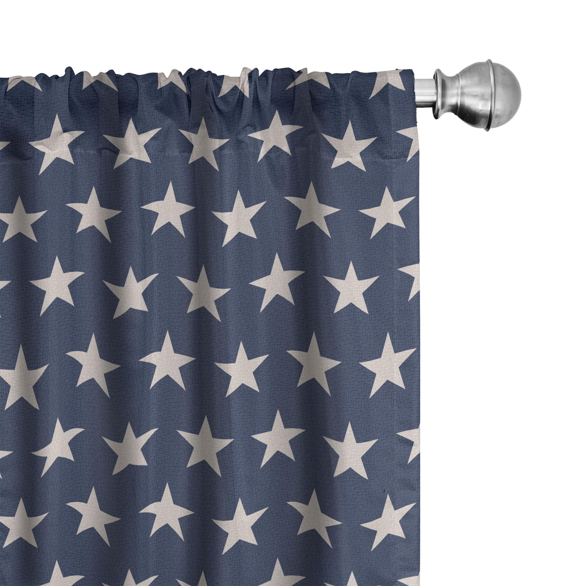 Ambesonne Star Curtains, Patriotic Star Of The American Flag Independence Themed Freedom Concept Usa, Window Treatments 2 Panel