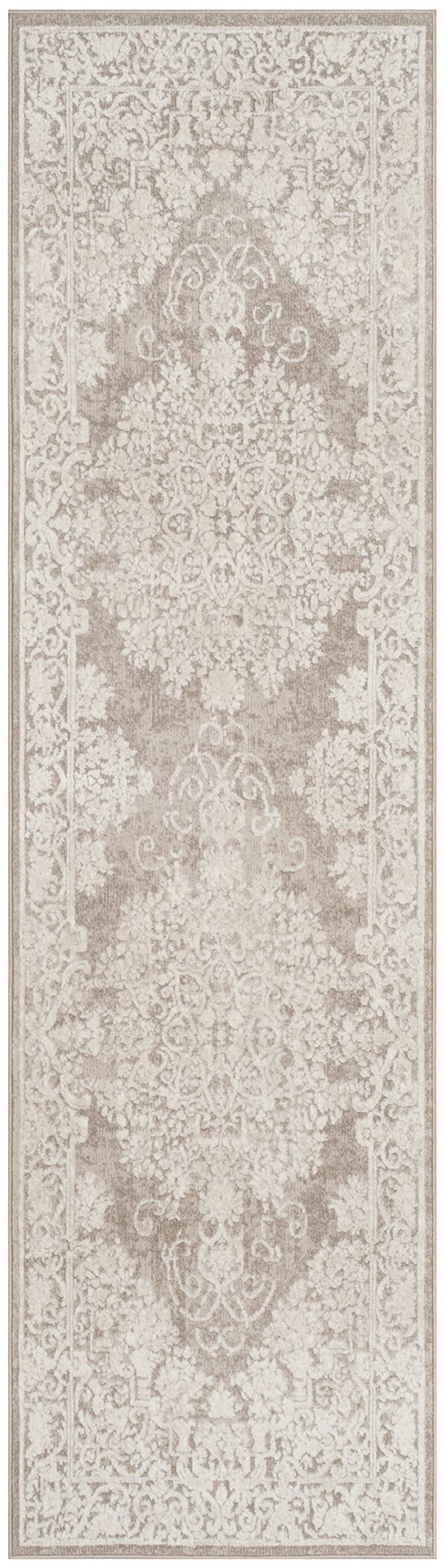 Safavieh Reflection Collection Runner Rug - 2'3'' X 14', Beige & Cream, Vintage Distressed Design, Non-Shedding & Easy Care, Ide