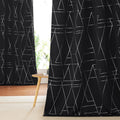 Nicetown Blackout Curtains For Patio, Modern Foil Printed Geometric Line Home Decoration Thermal Insulated Grommet Blackout Drap