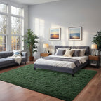 Larhom Large Fluffy Area Rugs For Living Room Bedroom, 6X9 Dark Green Ultra Soft Plush Fuzzy Rug, Anti-Skid Indoor Carpet Nurser