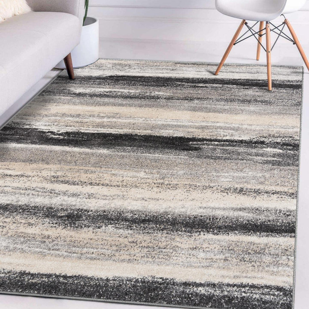 LUXE WEAVERS Tower Hill Abstract Gray 8x10 Area Rug