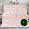 Kirmiku Glow In The Dark Blanket For Girls, Unicorn Blanket Gifts For Kids, Pink Unicorn Throw Blanket For Home Decor, Soft Warm