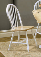 Coaster Furniture 5-Piece Drop Leaf Natural Brown and White Dining Set 4241-S5
