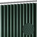 Clara Clark Hunter Green Shower Curtain - Waterproof Shower Curtains For Bathroom, Waffle Shower Curtain Fabric, Thick Bathroom
