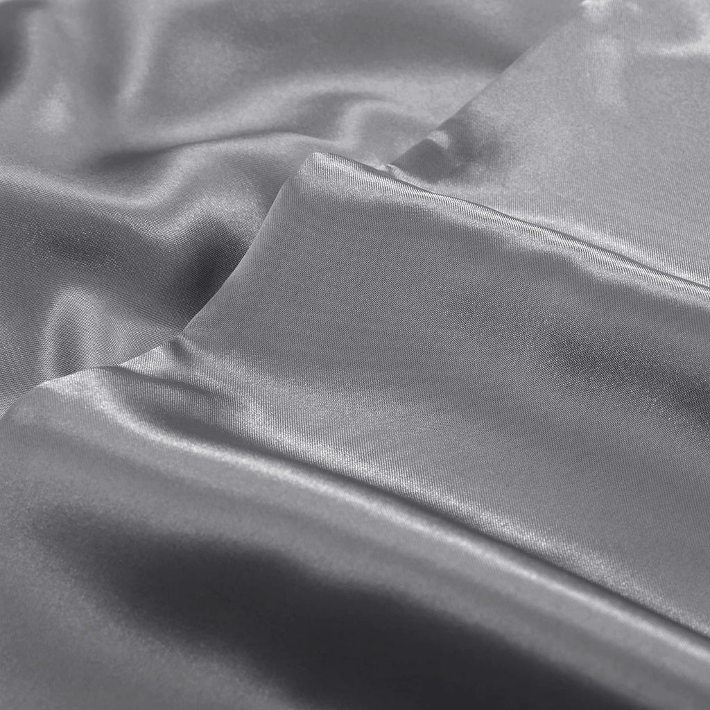 Aormenzy Satin Body Pillow Cover Set Of 2, 20X54 Inches Dark Grey Body Pillow Case For Adults, Silky Soft & Cooling Body Pillow