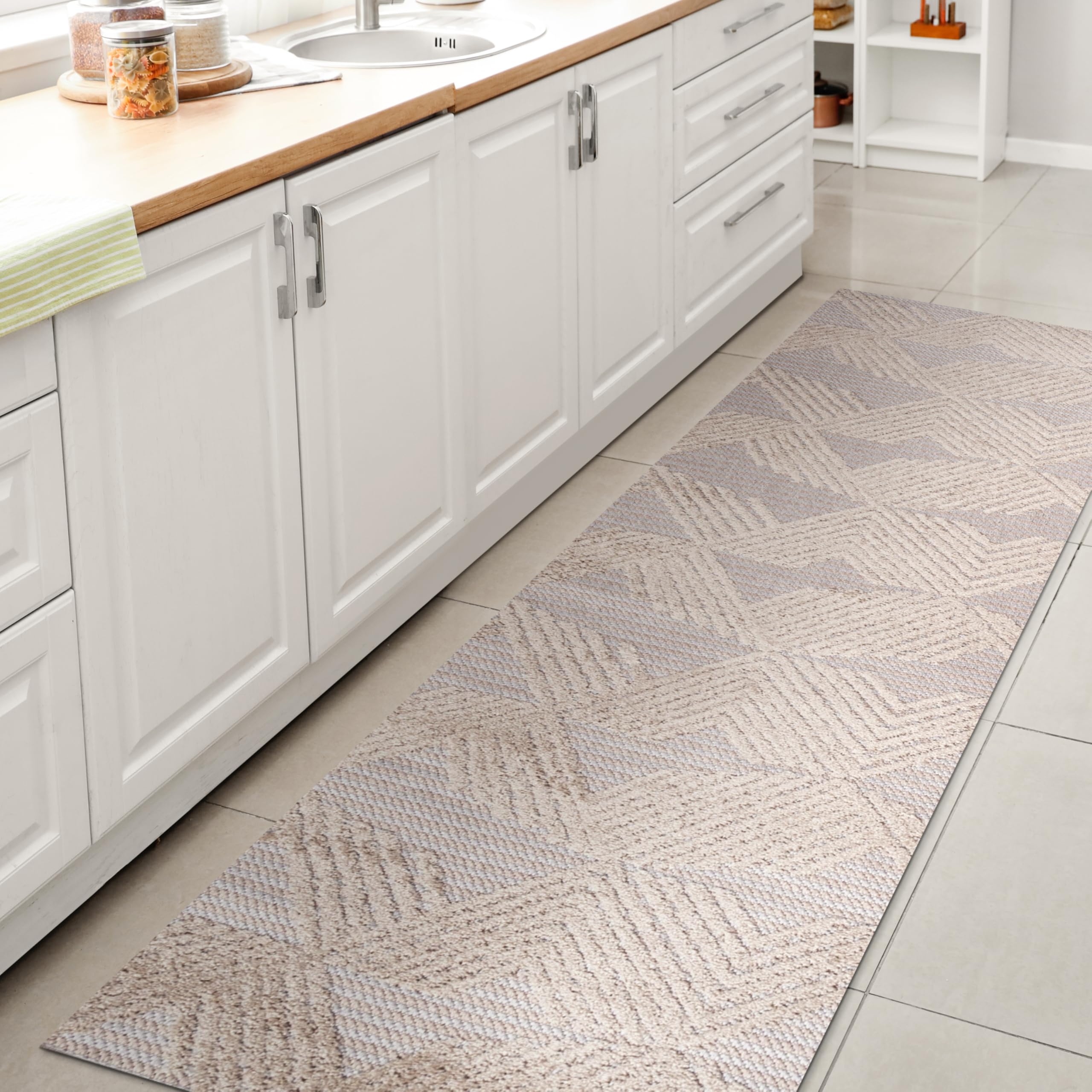 Jonathan Y Sbh106B-210 Jazz High-Low Pile Art Deco Geometric Indoor Outdoor Area Rug, Bohemian, Casual, Contemporary Easy Cleani