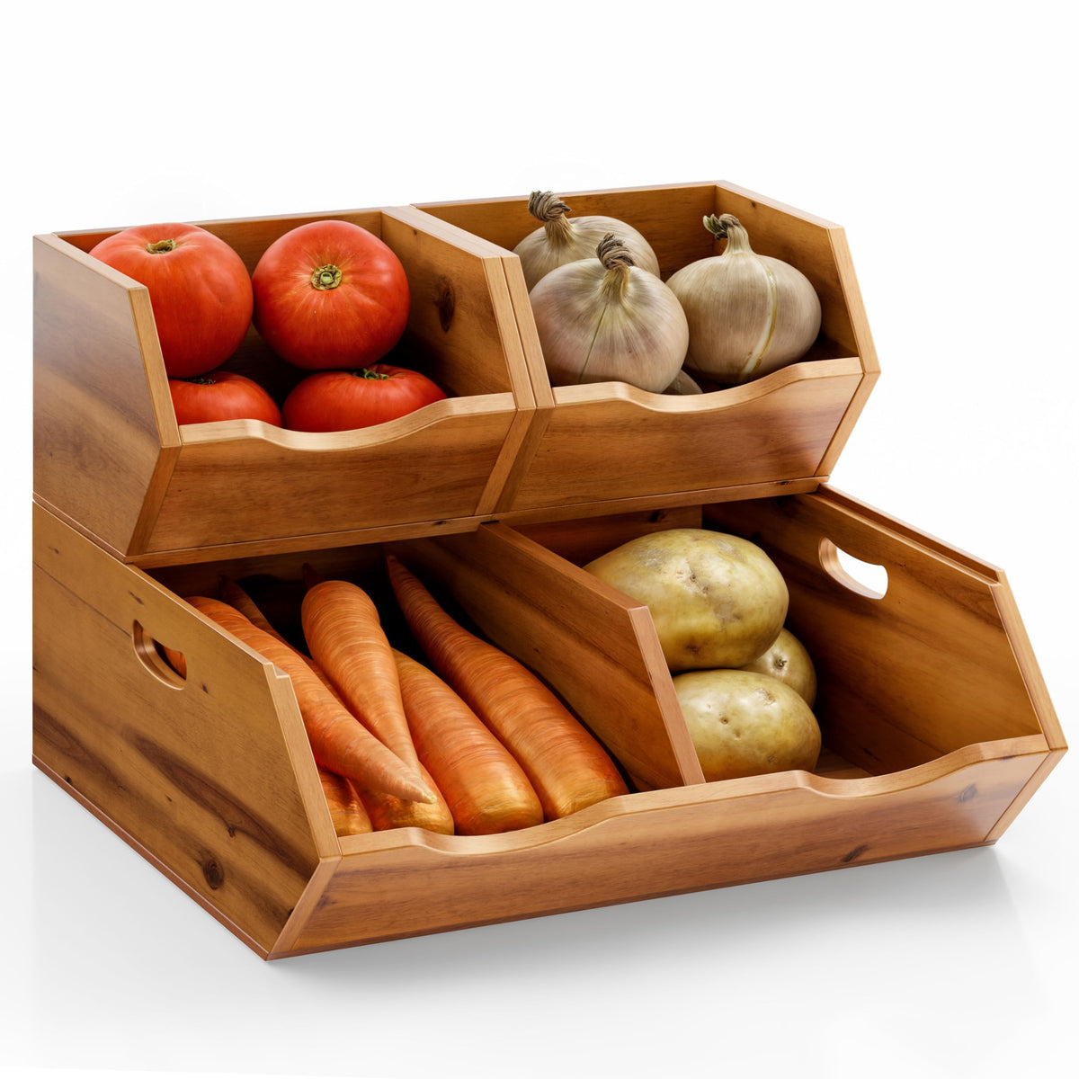 Tidita Potato & Onion Storage Bin, Stackable Pantry Bins (Patent Pending)