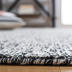Safavieh Abstract Collection Area Rug - 8' X 10', Black & Ivory, Handmade Wool, Ideal For High Traffic Areas In Living Room, Bed