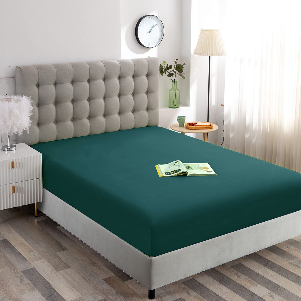 Ghooss Deep Pocket Fitted Sheet,Blue Green Full Fitted Sheet Only,Hotel Luxury 1500 Bedding - Wrinkle, Fade And Stain Resistant-