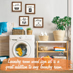 Laundry Room Decor For Wall Farmhouse Laundry Signs Set Of 4 Wash Dry Fold Put Away Rustic Laundry Decor For Laundry Room Shelf