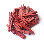 Lwr Crafts Wooden Small Clothespins 1-7/8'' 4.8Cm 50 Pieces Per Pack (Red)