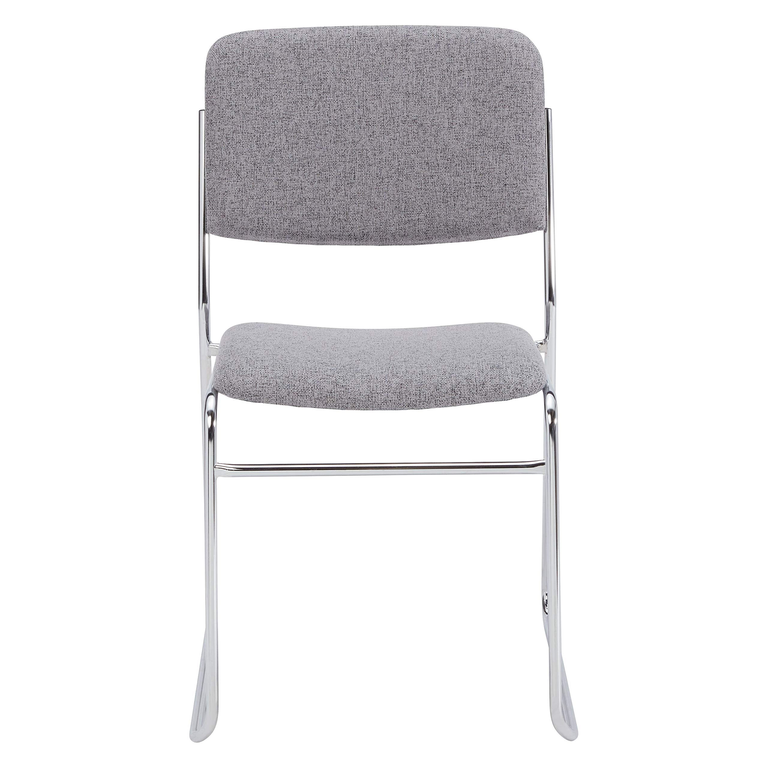 National Public Seating 8600 Series Fabric Padded Signature Stack Chair, Classic Grey