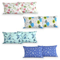 Divine Casa Cotton Mix/Random Design Standard Size Printed Pillow Covers/Cases Set Of 4 (Total 8 Pcs) Multicolor