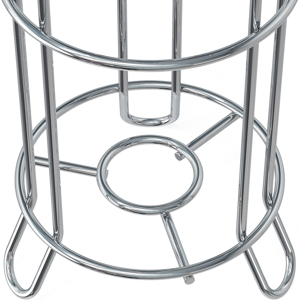Simple Houseware Bathroom Toilet Tissue Paper Roll Storage Holder Stand, Chrome Finish