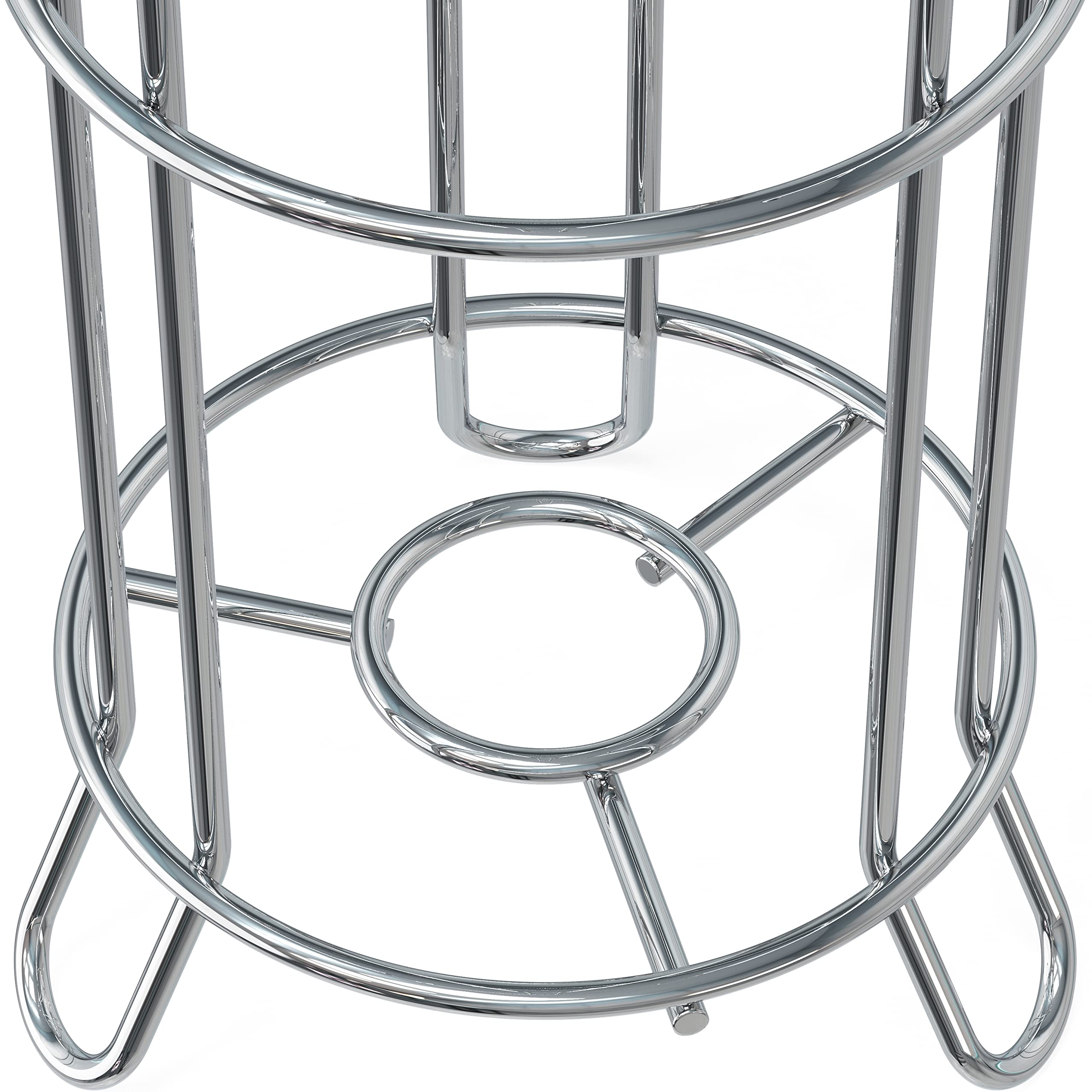 Simple Houseware Bathroom Toilet Tissue Paper Roll Storage Holder Stand, Chrome Finish