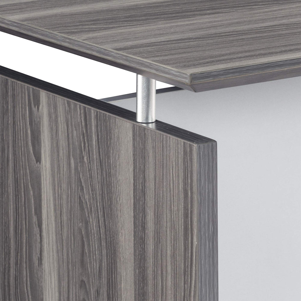 Mayline MNDS72LGS Medina Straight Edge Desk, 72 in, Gray Steel Laminate