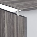 Mayline MNDS63LGS Medina Straight Edge Desk, 63"W, Gray Steel Laminate