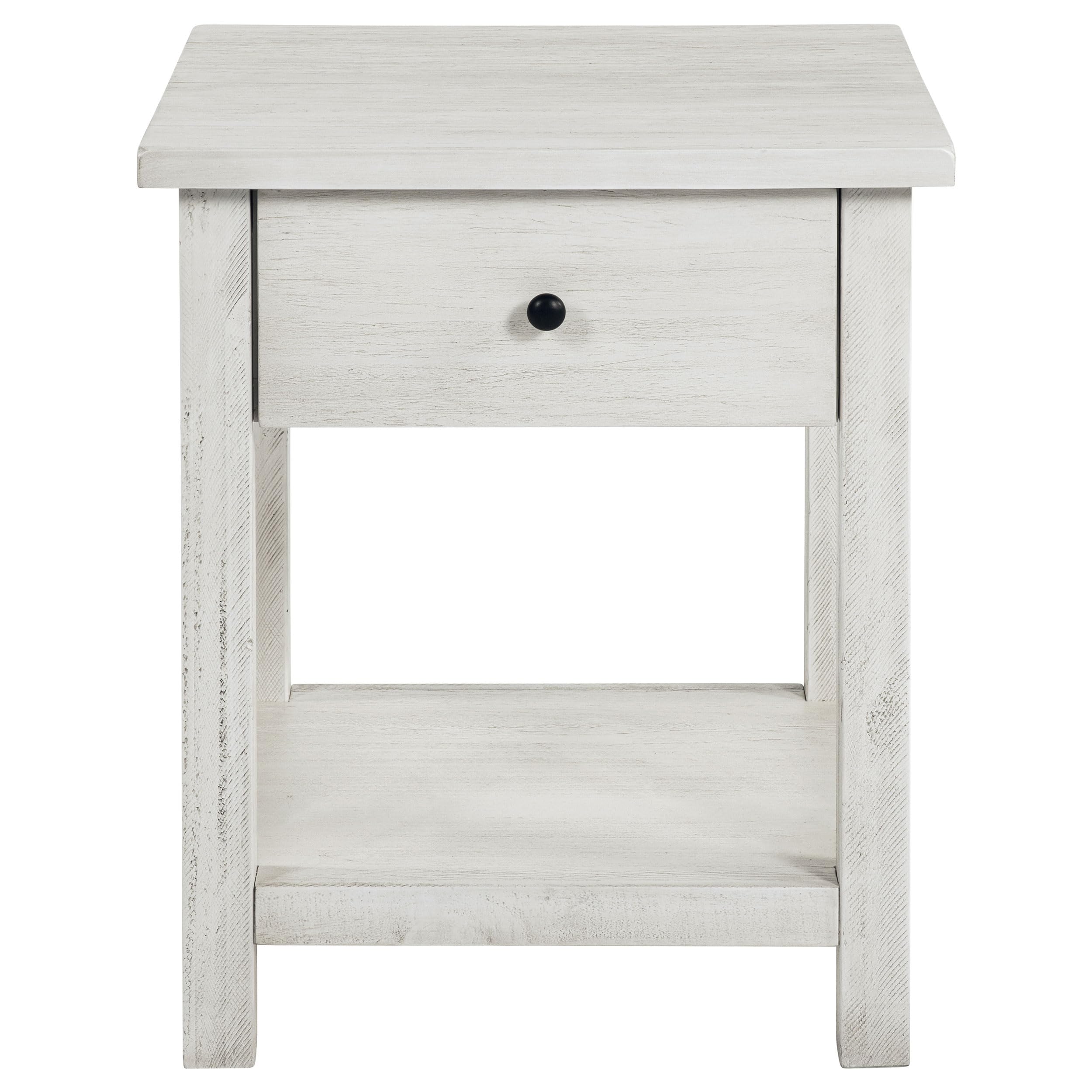 Coaster Home Furnishings Payne 1-Drawer Wood End Table with Shelf White