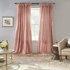 Elrene Home Fashions Korena Tie-Top Crushed Velvet Window Curtain Panel, Rustic-Chic Curtain Panel for Living Room or Bedroom, 5