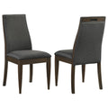 Coaster Home Furnishings Wes Upholstered Side Chair (Set of 2) Grey and Dark Walnut