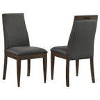 Coaster Home Furnishings Wes Upholstered Side Chair (Set of 2) Grey and Dark Walnut