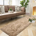 DweIke Soft Bedside Rug for Bedroom, 2x6 ft Plush Fluffy Carpets, Beige Living Room Rugs for Girls Kids Room Nursery Home Decor,