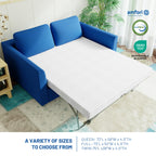 Rhyme Source 4.5 Inch Gel Memory Foam Sofa Bed Mattress Replacement, Full Size, White, Medium Firmness