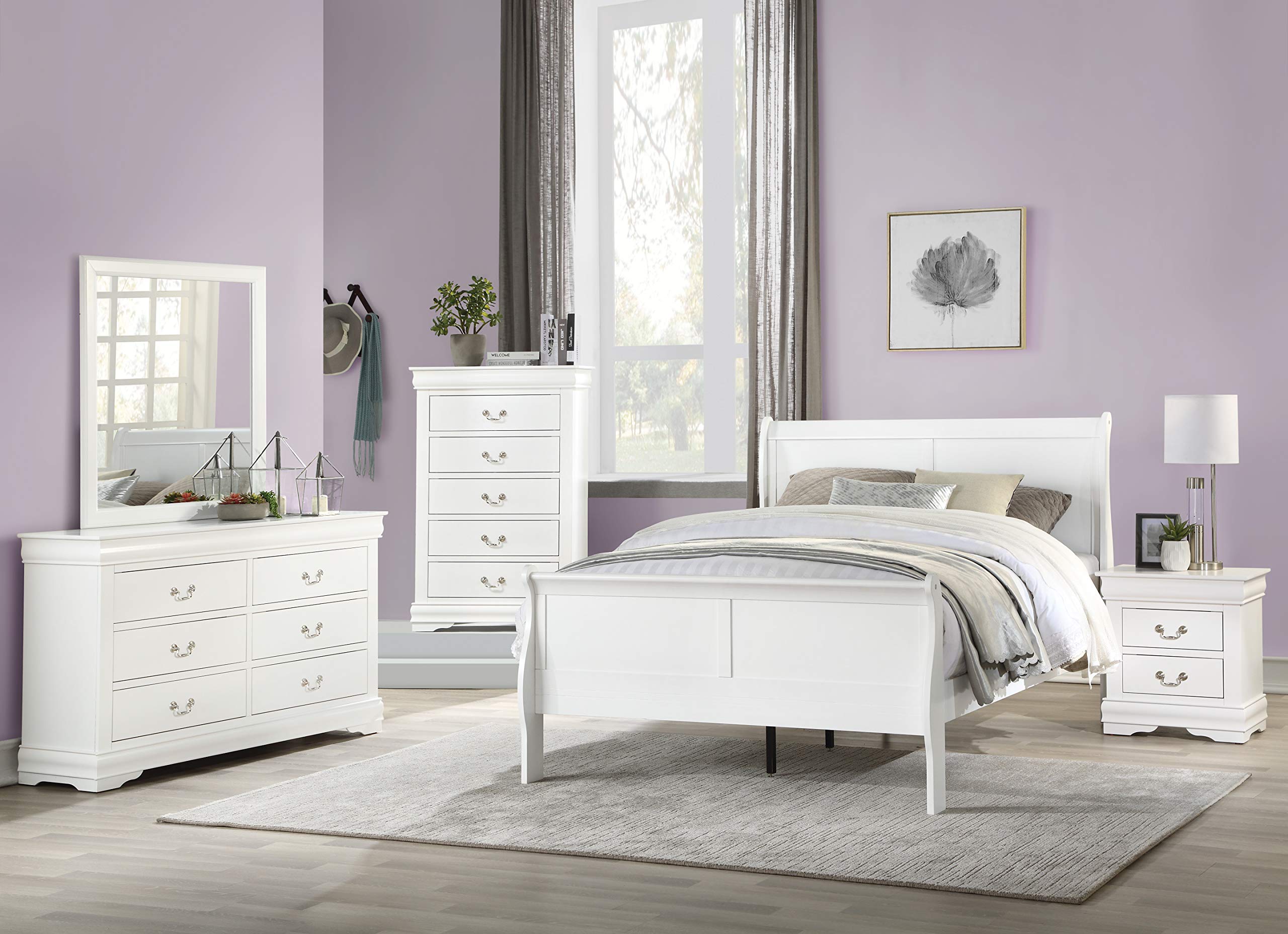 Acme Louis Philippe Full Bed in White