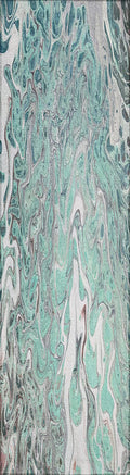 Addison Rugs Karina Akc39 Mint 2'3" X 7'6" Indoor Outdoor Runner Rug, Easy Clean, Machine Washable, Non Shedding, Bedroom, Entry, Living Room, Dining Room, Kitchen, Patio Rug