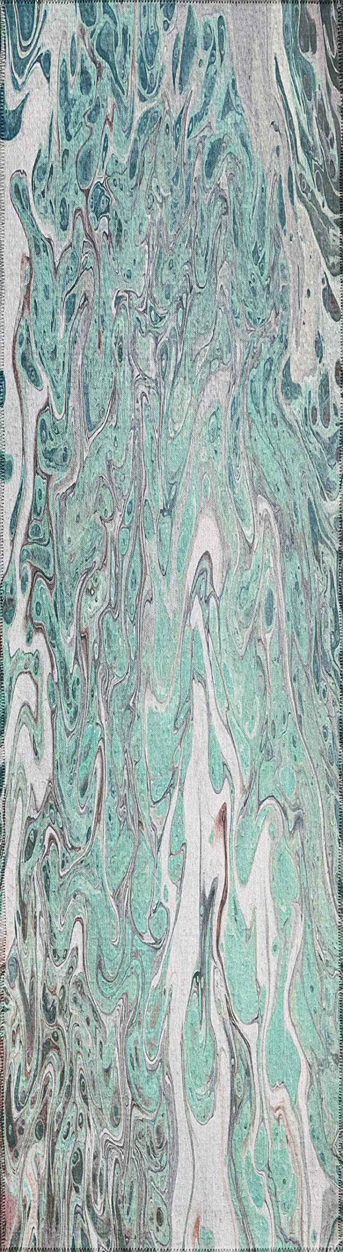 Addison Rugs Karina Akc39 Mint 2'3&quot; X 7'6&quot; Indoor Outdoor Runner Rug, Easy Clean, Machine Washable, Non Shedding, Bedroom, Entry, Living Room, Dining Room, Kitchen, Patio Rug