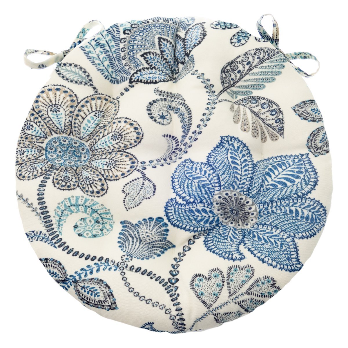 Barnett Home Decor 16' Round Bistro Cushion - Boutique Floral - Indoor/Outdoor: Fade, Weather, Stain Resistant - Latex Foam Fil