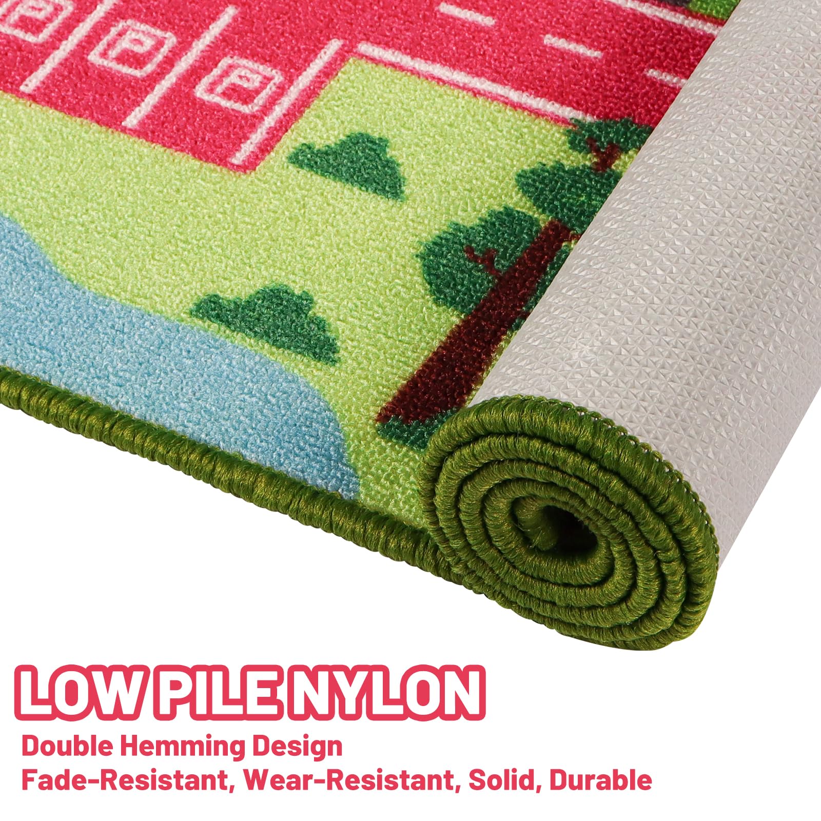 Kids Carpet Playmat Rug 78.7''X59'', Car Rug For Kids Cars, Non-Slip Town City Road Map Kids Rug For Playroom Bedroom Boys, Kids