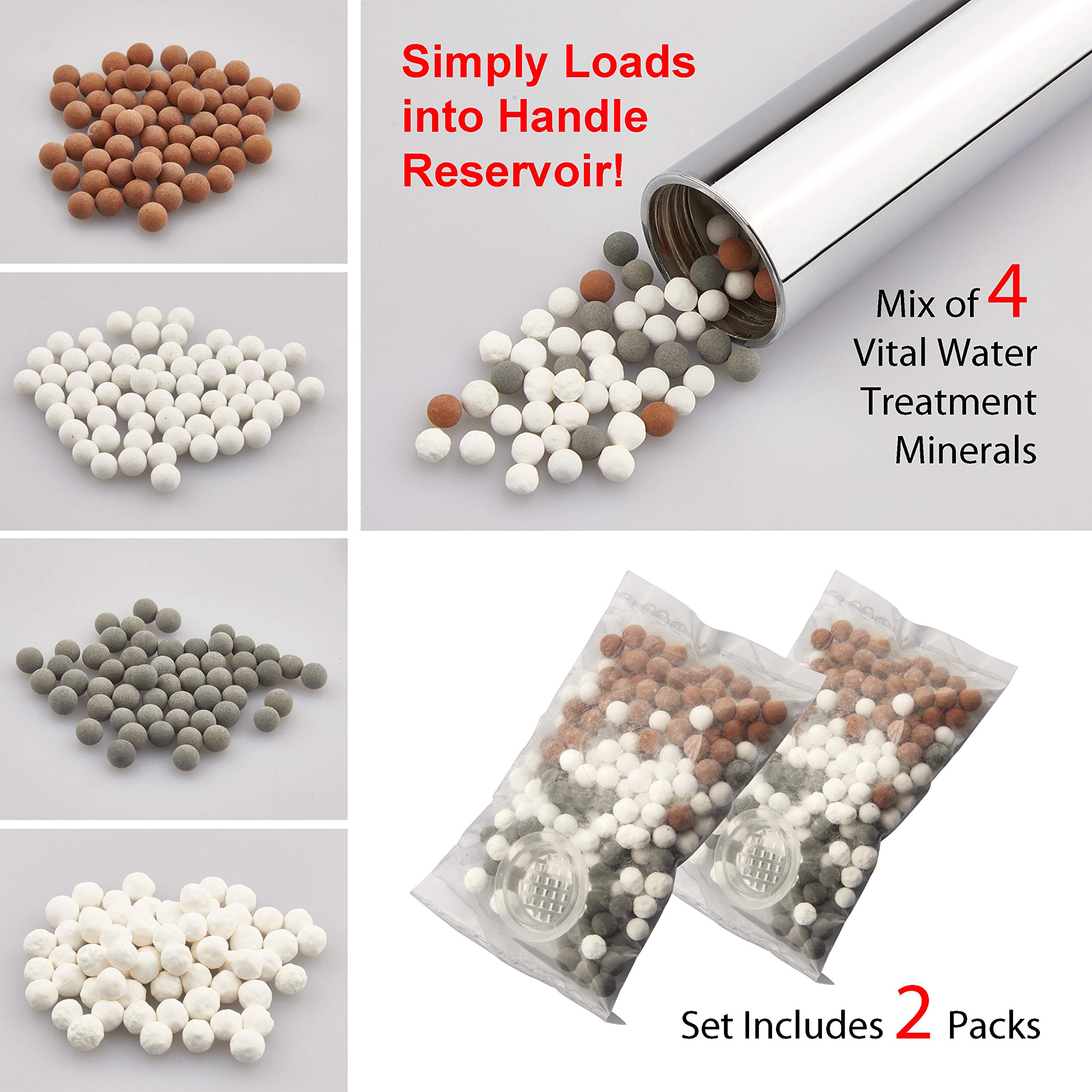 Laserjet 2-Piece Mixed Mineral Stones Replacement Set - Use With Any Laserjet Handheld Shower Head Or Combo - America'S Most Cos