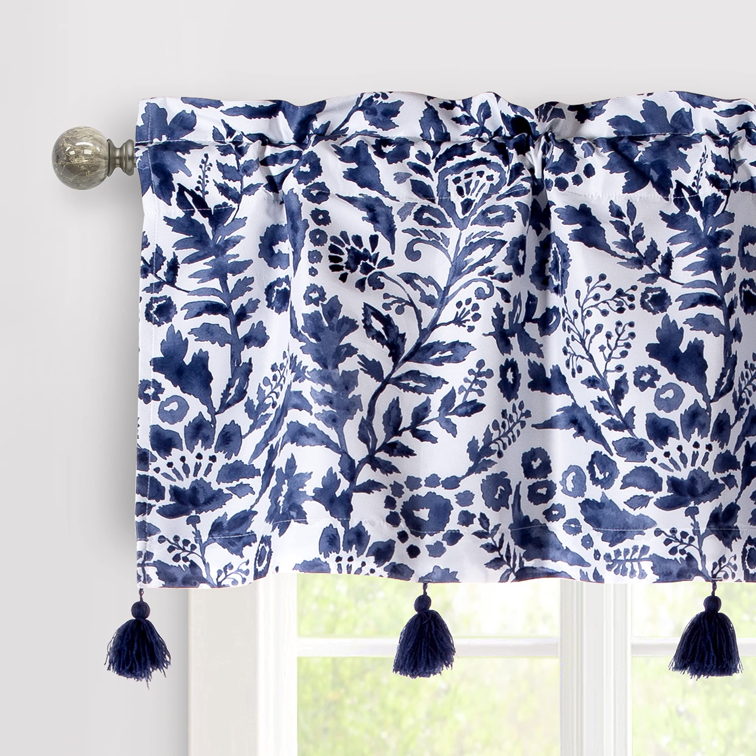 Driftaway Julia Lined Valance Double Layer Thermal Insulated Room Darkening Blackout Valances 3 Inch Rod Pocket Window Valance W