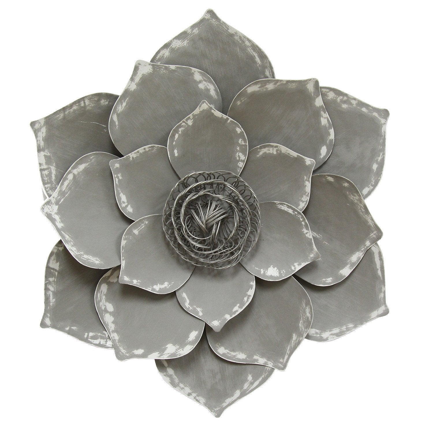 Stratton Home Decor S07656 Lotus Wall Decor, 19.69 W X 2.56 D X 19.69 H, Grey
