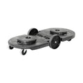 Rubbermaid Commercial Products Brute Tandem Trash Can Dolly with Wheels, Black, Transports Two 20, 32, and 44G Brute Containers,