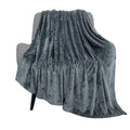 Toonow Fleece Blanket Textured Fuzzy Plush Throw Blanket Super Soft Fluffy Bed Blanket Geometric Pattern Comfy Microfiber Flanne