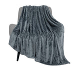 Toonow Fleece Blanket Textured Fuzzy Plush Throw Blanket Super Soft Fluffy Bed Blanket Geometric Pattern Comfy Microfiber Flanne