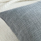 Otostar Linen Throw Pillow Covers Set Of 2 Decorative Square Pillowcases Cushion Covers 28X28 Inch For Home Decor Sofa Bedroom Car 70 X 70 Cm Dark Grey