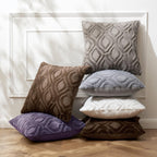 Miulee Dark Grey Throw Pillow Covers 16X16 Inch, Soft Winter Plush Faux Wool Couch Pillow Covers Set Of 2 Decorative Farmhouse Boho Throw Pillows For Sofa Living Room Bed