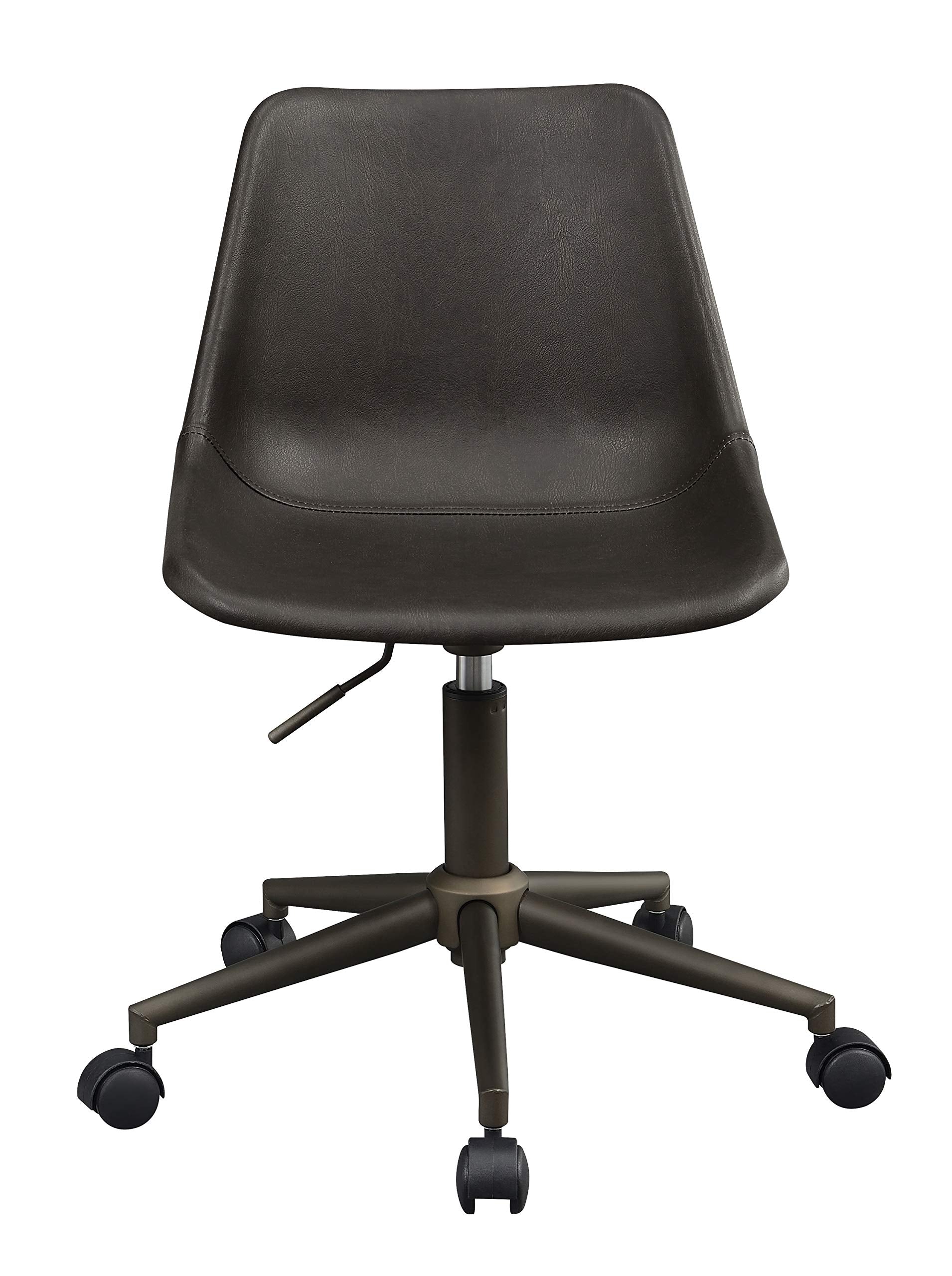 Coaster Furniture Adjustable Height Casters Brown and Rustic Taupe Office Chair 18&quot; W x 22&quot; D x 30-34.5&quot; H 803378
