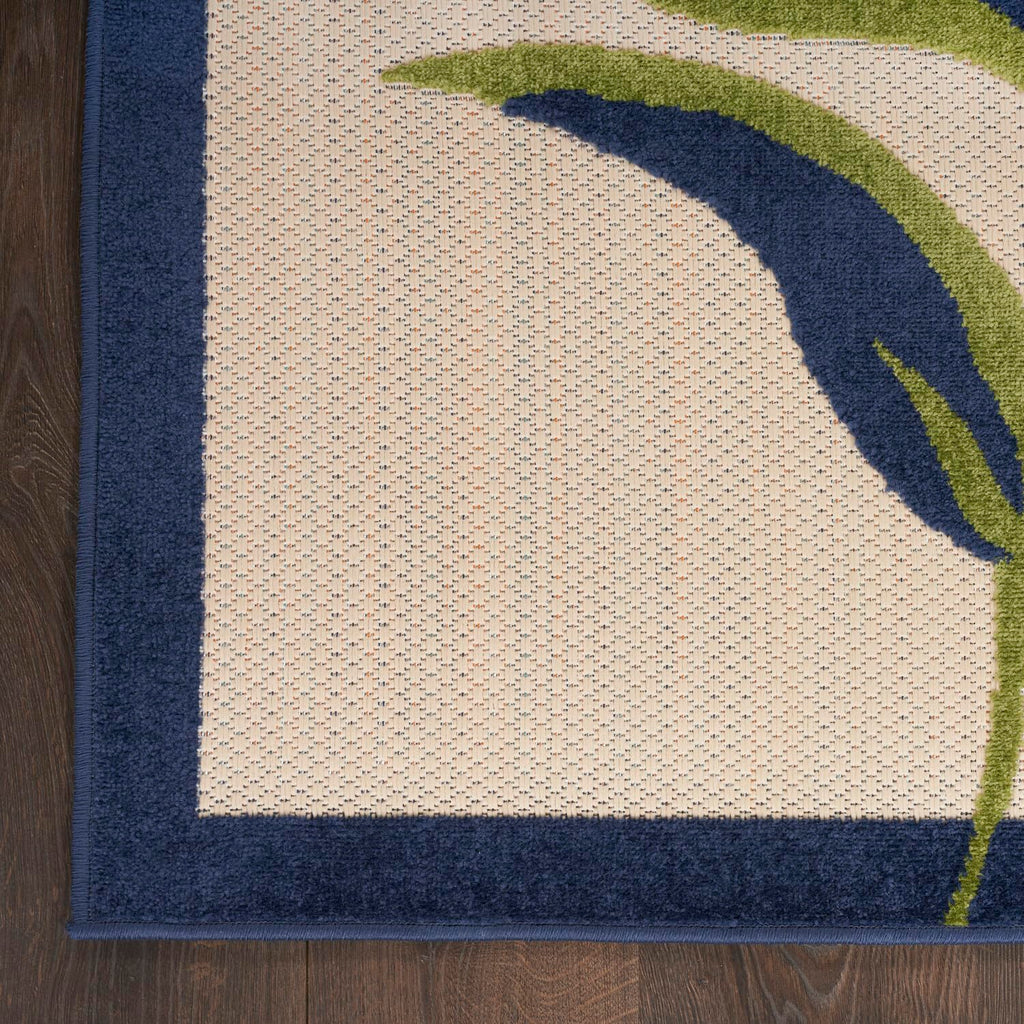 Nourison Aloha Indoor/Outdoor Multicolor 6' X 9' Area Rug, Easy Cleaning, Non Shedding, Bed Room, Living Room, Dining Room, Kitchen (6X9)