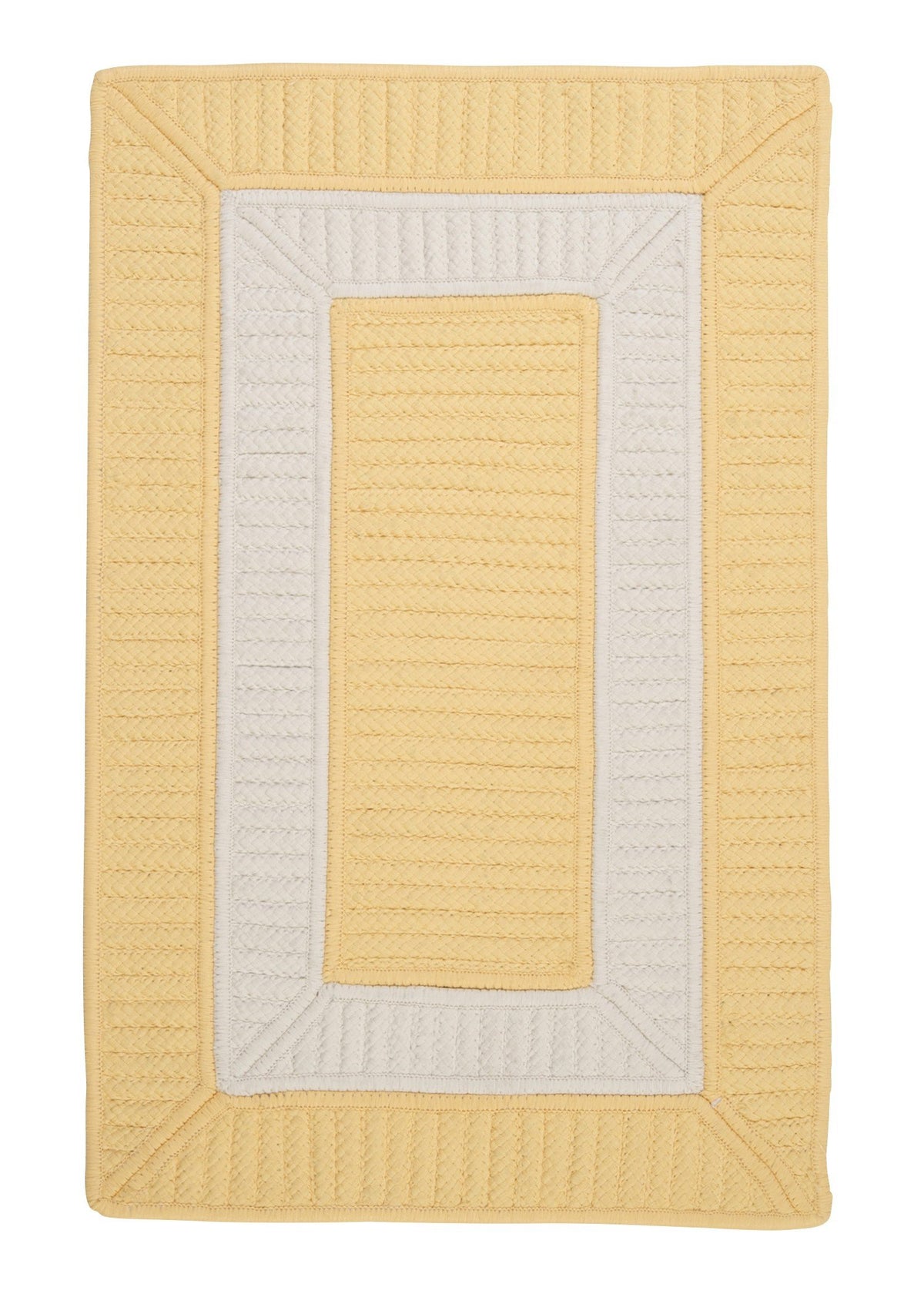 Rope Walk Polypropylene Braided Rug, 2&quot; X 12&quot;, Yellow