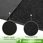 Door Mat Heavy Duty Outdoor Indoor Doormat Low Profile Front Door Mat Large 48X72 Inch Black Entrance Welcome Mats Easy Clean Pa