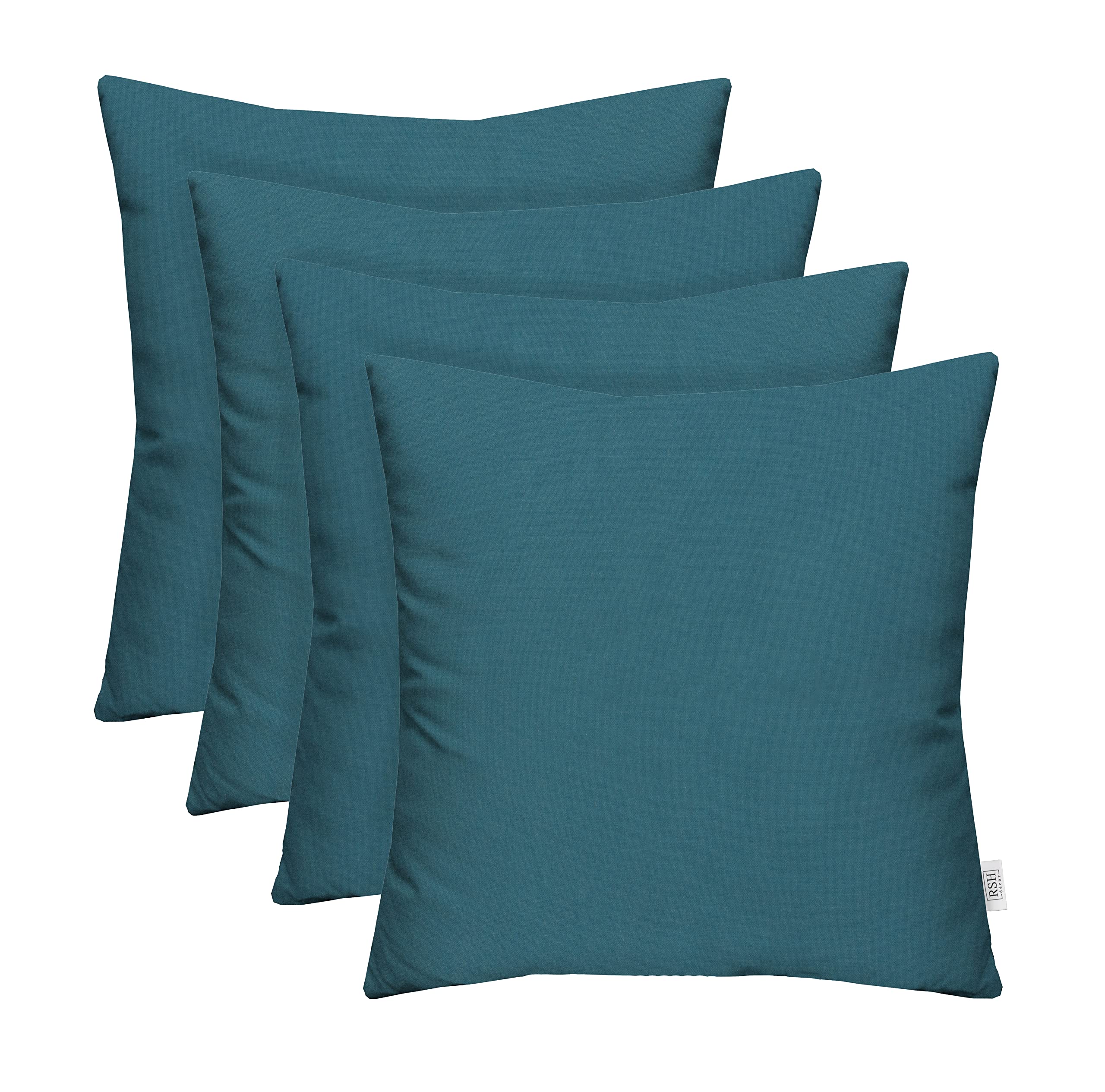 Rsh Decor: Sunbrella Square Throw Pillows Set Of 4 | 20' X 20' | Water And Fade-Resistant Performance Fabric | Outdoor Pillow