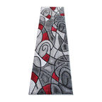 Flash Furniture Jubilee Collection Contemporary Area Rug - High Pile Red Olefin Rug - 2' X 7' Area Rug - Jute Backing - Hallway, Entryway, Bedroom, Living Room